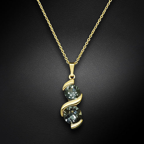 Кулон "Piena Ceļš (Silver Night)" с кристаллами Swarovski™